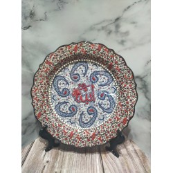 Turkish Ceramic Plate (ALLAH C.C.) WRITTEN, 18 cm