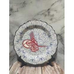 Turkısh Tugra Ceramıc plate,18 cm