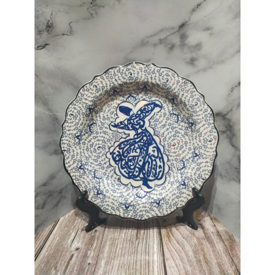 Whırlıng Dervısh ceramıc plate,18 cm