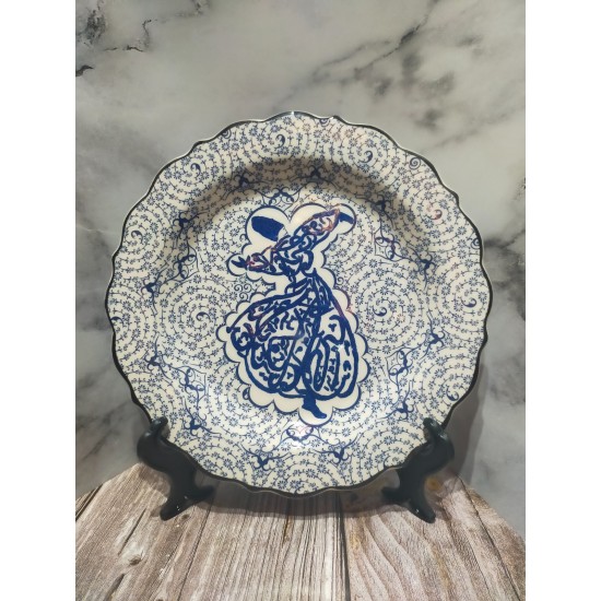 Whırlıng Dervısh ceramıc plate,18 cm